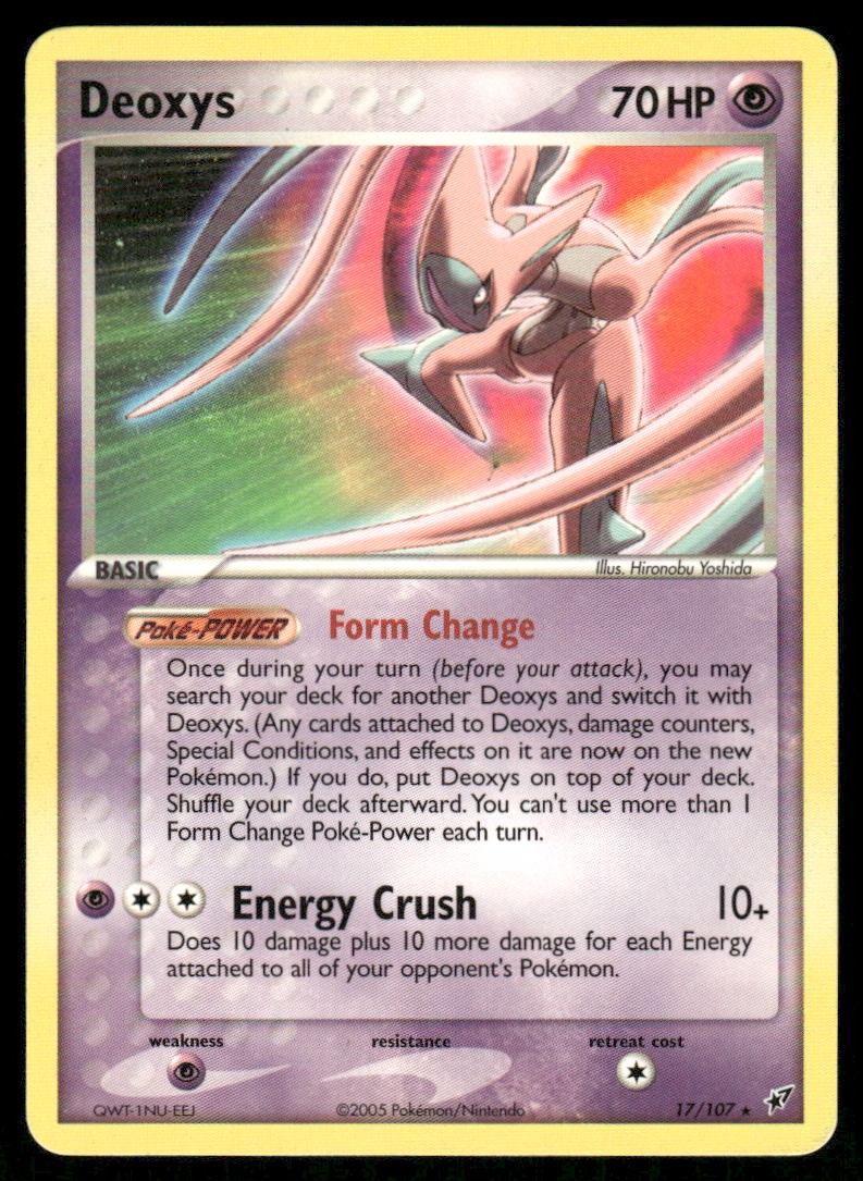 Pokemon Cards Deoxys 17/107 Deoxys Rare LP0