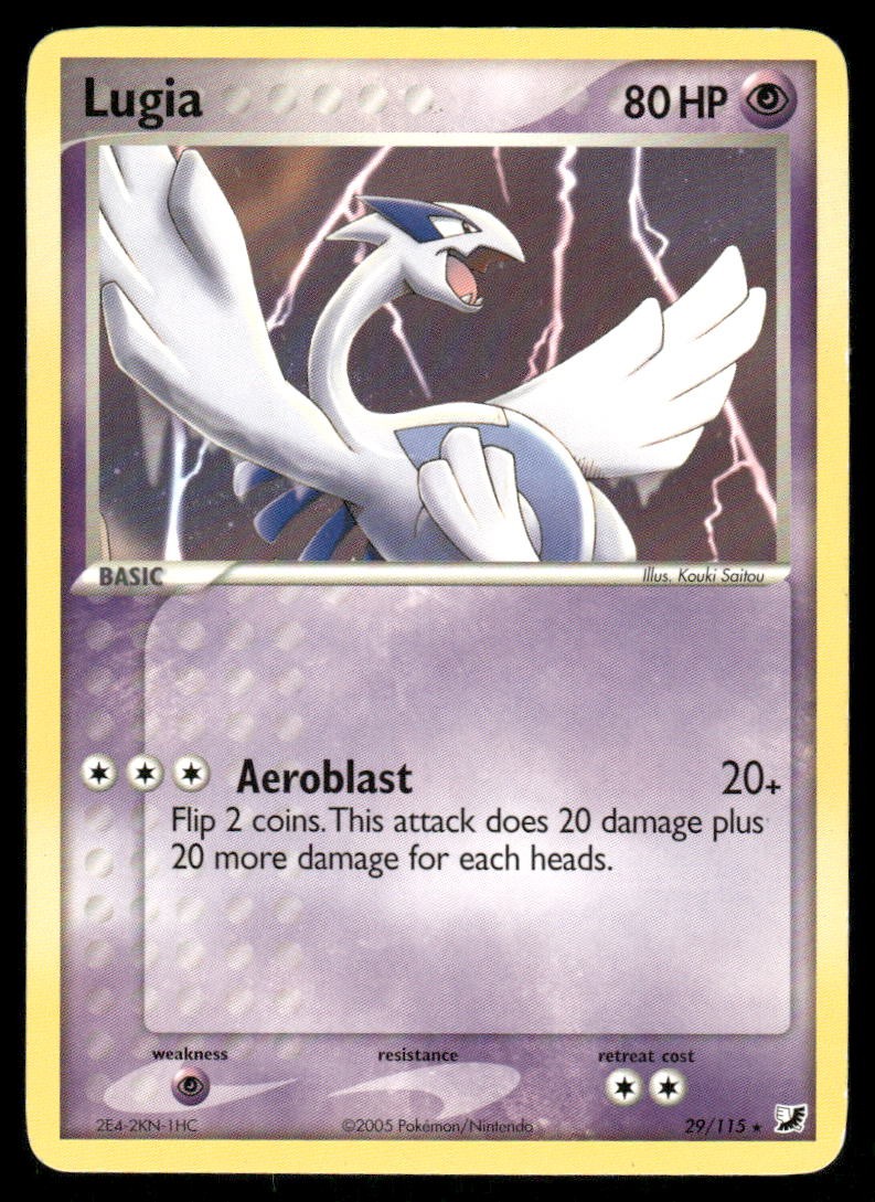 Pokemon Cards Lugia 29/115 Unseen Forces Rare MP0