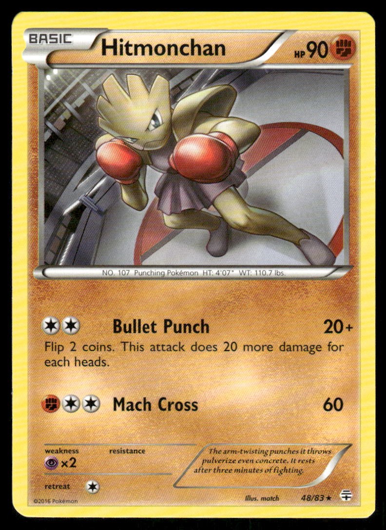 Pokemon Cards Hitmonchan 48/83 Generations Rare NM0