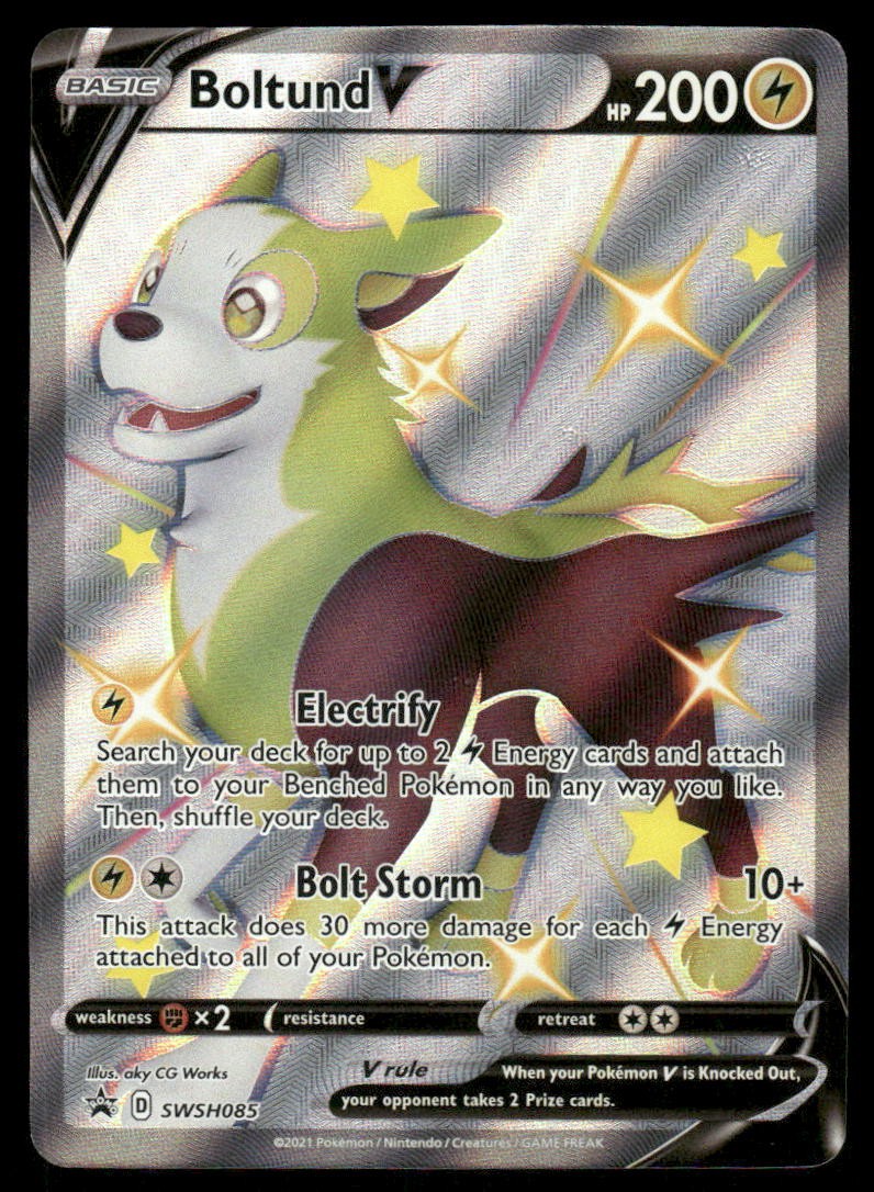 Pokemon Cards Boltund V SWSH085 SWSH Black Star Promo NM0