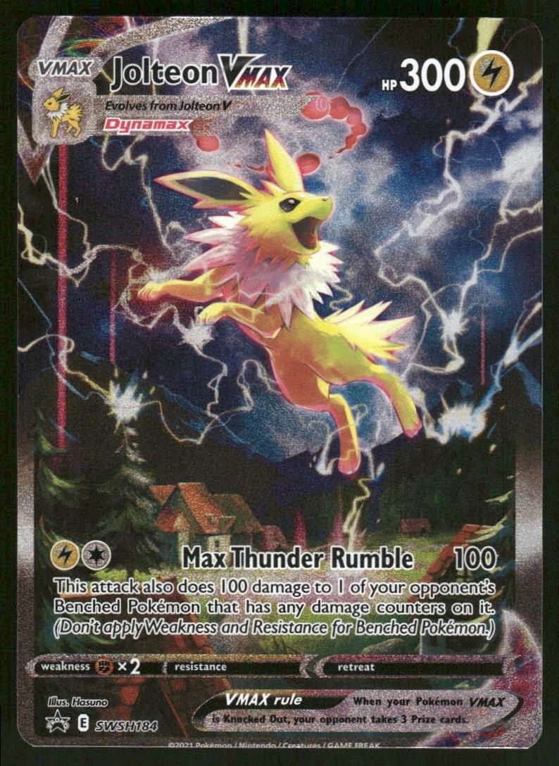 Pokemon Cards Jolteon VMAX SWSH184 SWSH Black Star Promo NM0