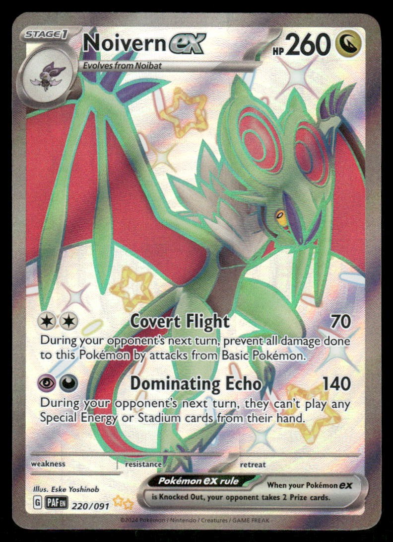 Pokemon Cards Noivern ex 220/091 Paldean Fates Shiny Ultra Rare NM0