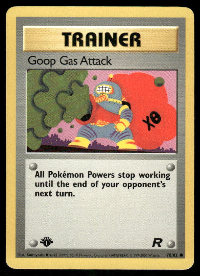 Pokemon Cards Goop Gas Attack 78/82 1ST EDITION Team Rocket Common LP0