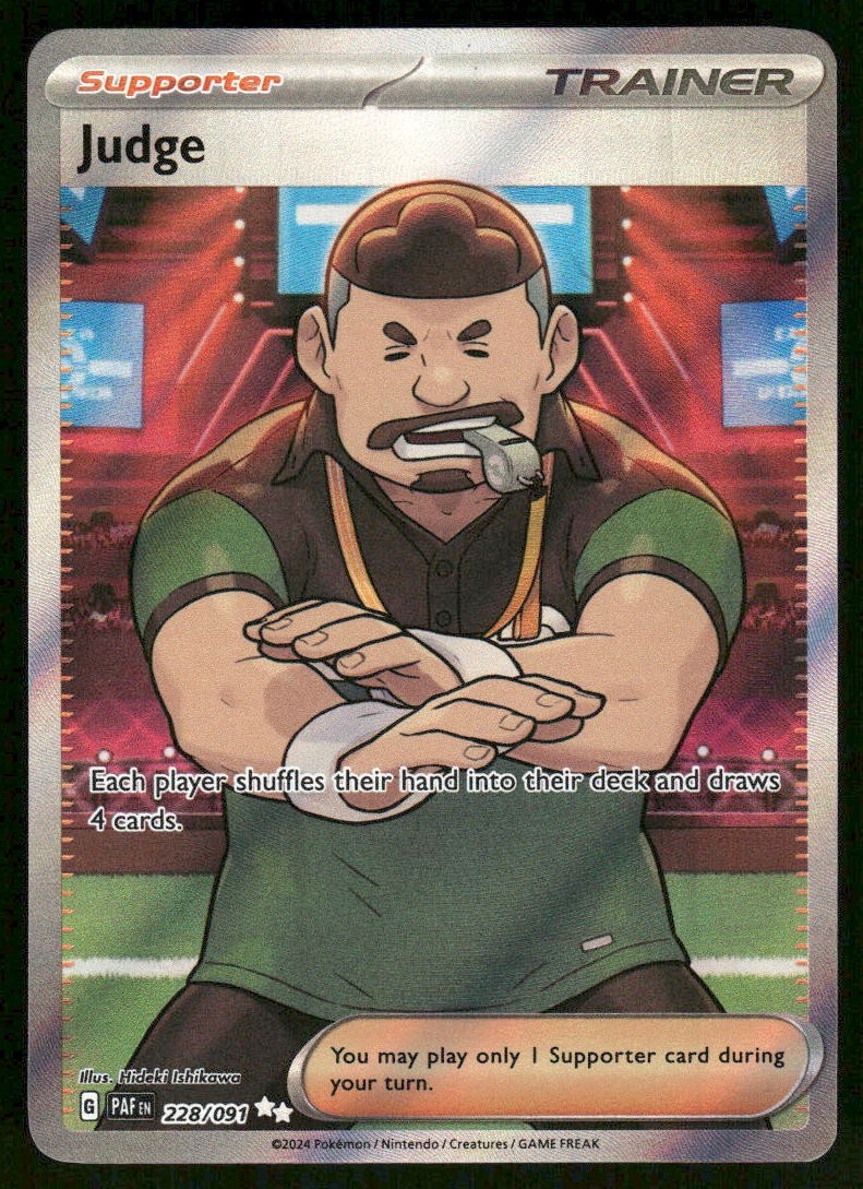 Pokemon Cards Judge 228/091 Paldean Fates Ultra Rare Full Art NM0