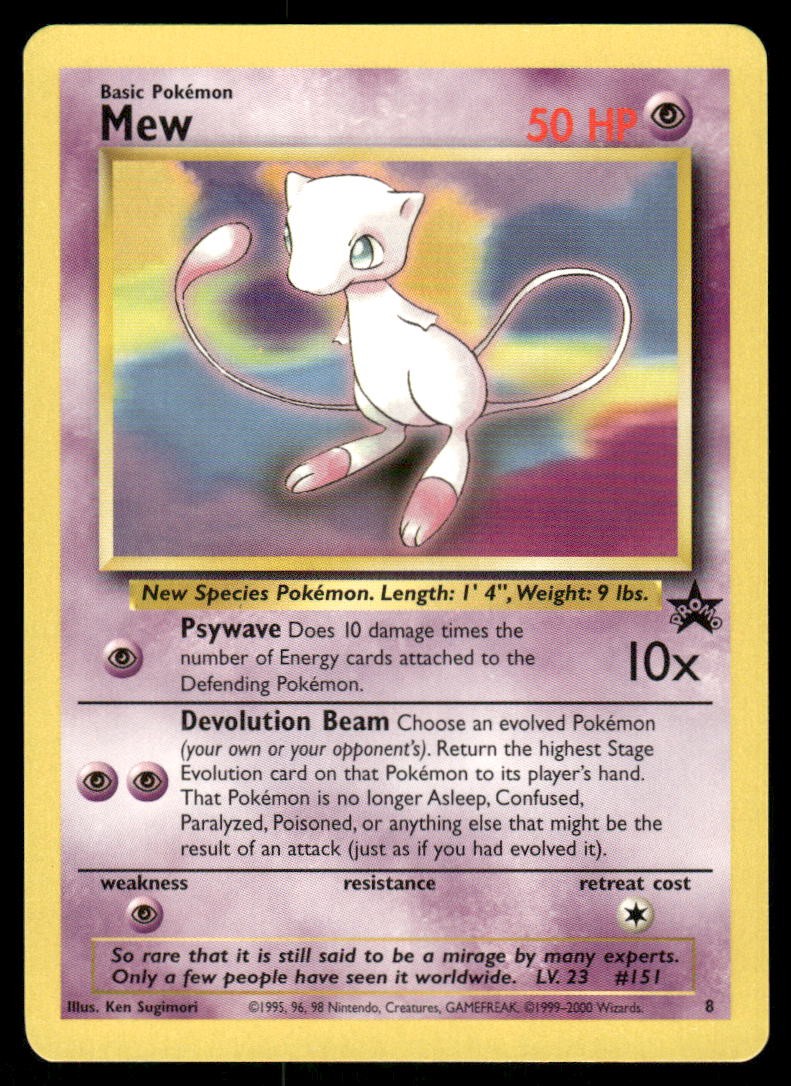 Pokemon Cards Mew 8 Wizards Black Star Promos WOTC Promo NM *20