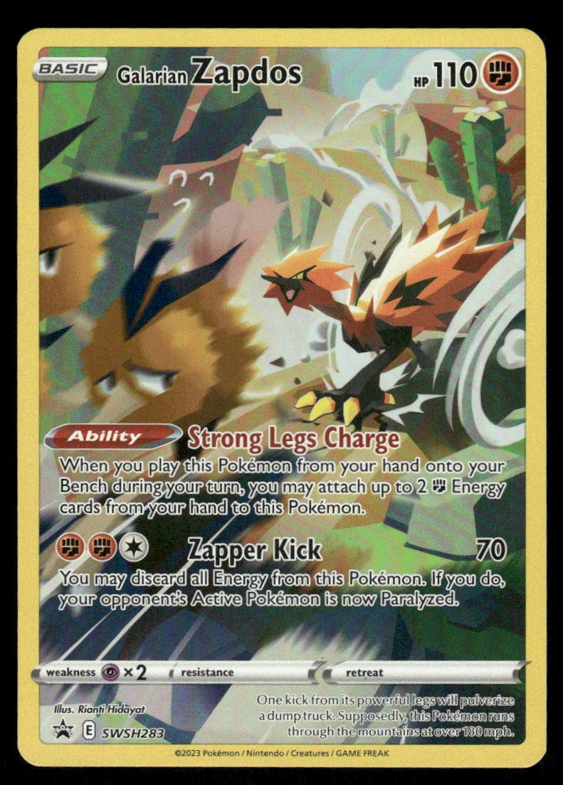Pokemon Cards Galarian Zapdos SWSH283 SWSH Black Star Promo NM *10