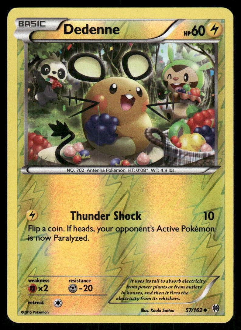 Pokemon Cards Dedenne 57/162 Reverse Holo BREAKthrough XY NM * 20