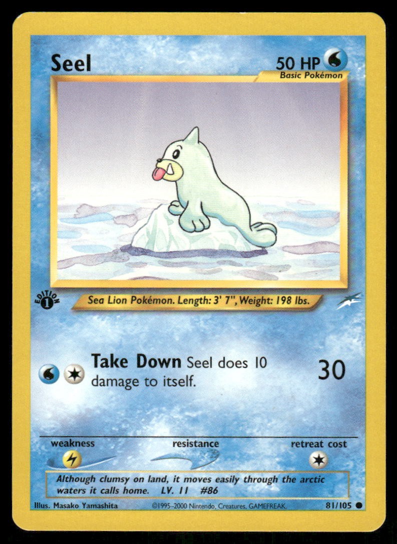 Pokemon Cards Seel 81/105 1ST EDITION Neo Destiny Common LP0
