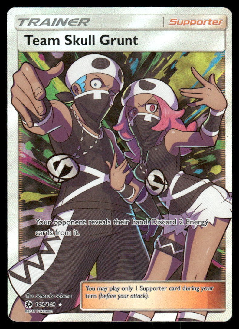 Pokemon Cards Team Skull Grunt 149/149 Sun & Moon Rare Ultra NM *10