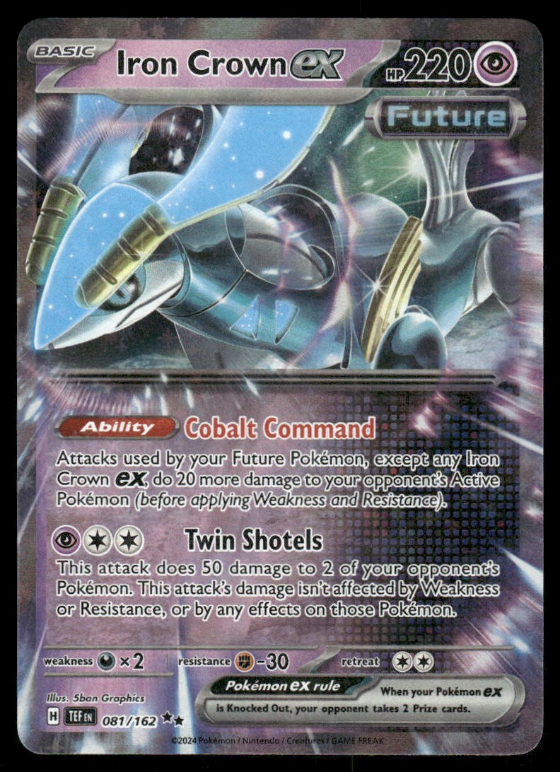 Pokemon Cards Iron Crown ex 081/162 Temporal Forces Double Rare NM0