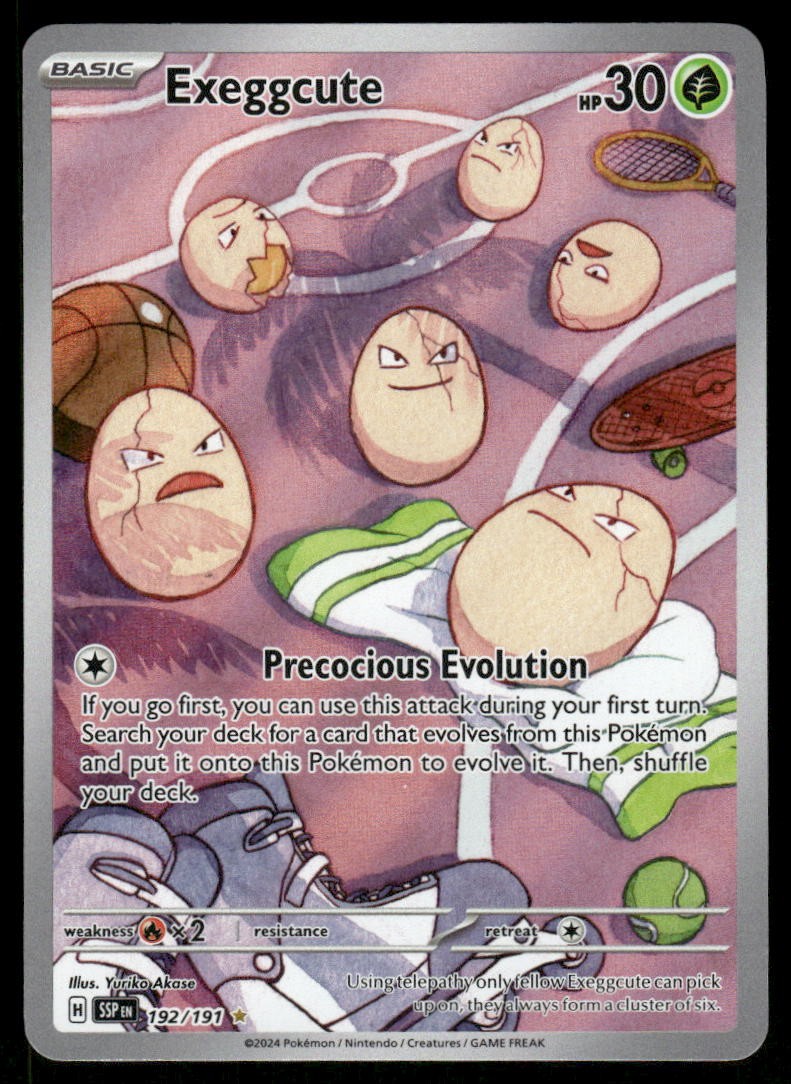 Pokemon Cards Exeggcute 192/191 Surging Sparks Illustration Rare NM0
