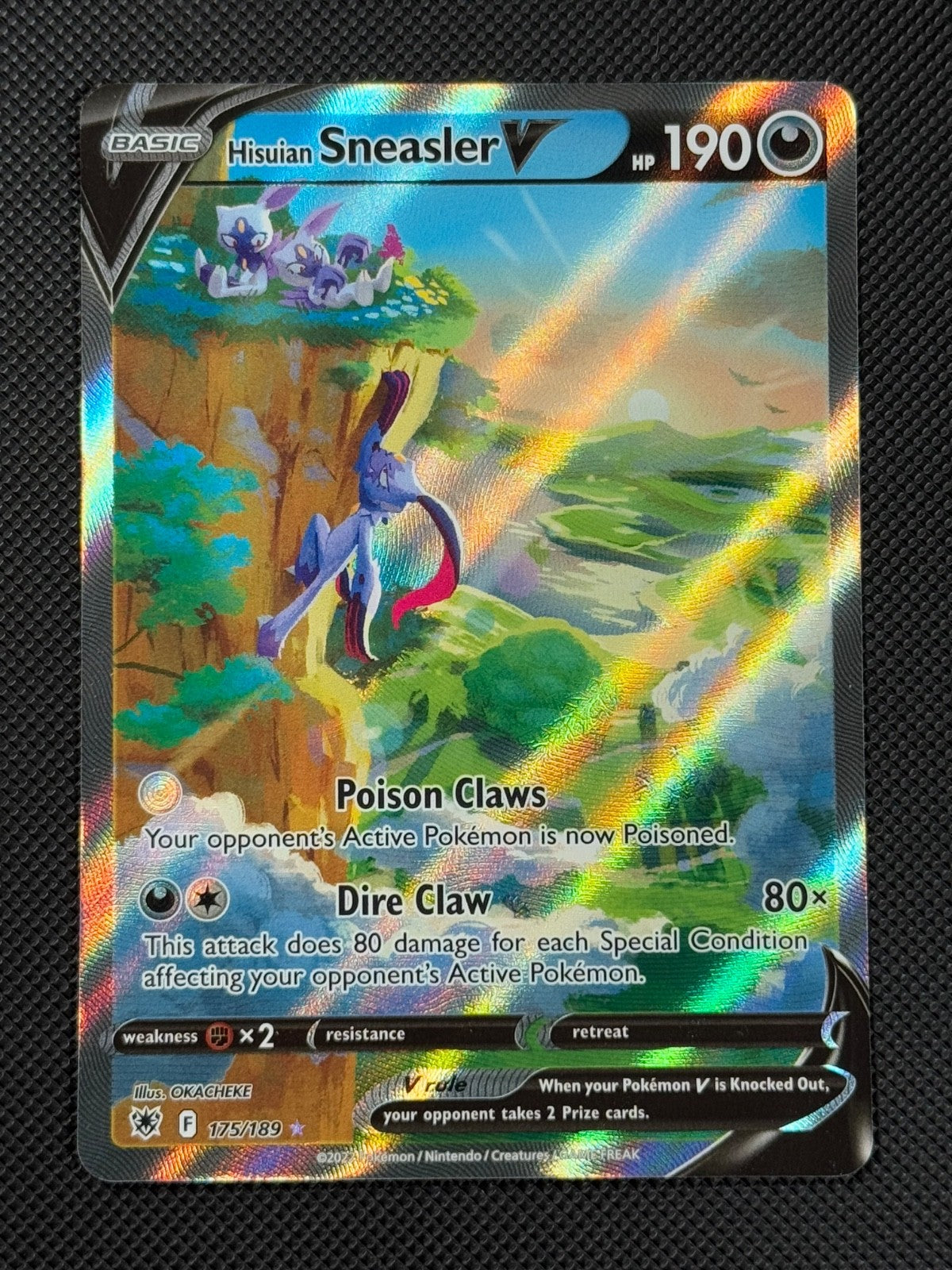 Hisuian Sneasler V 175/189 SPECIAL ART Pokémon Card Astral Radiance Holo Rare0
