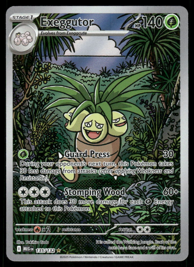 Pokemon Cards Exeggutor 135/132 Mega Evolution Illustration Rare NM *10