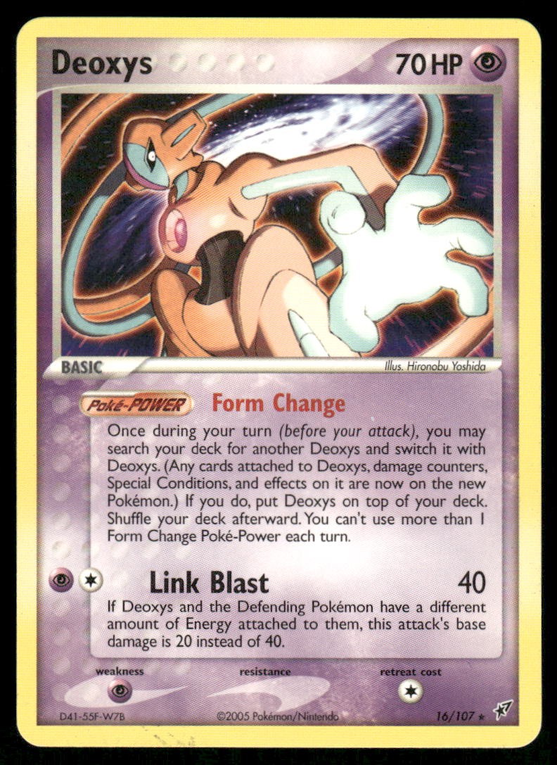 Pokemon Cards Deoxys 16/107 Deoxys Rare LP0
