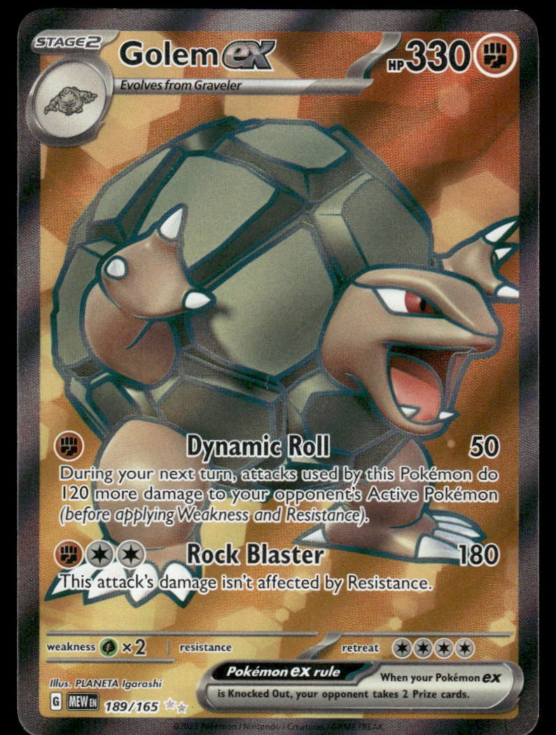 Pokemon Cards Golem ex 189/165 151 Ultra Rare NM *NM60