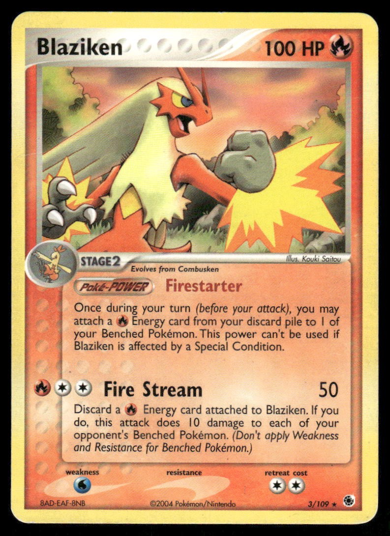 Pokemon Cards Blaziken 3/109 Ruby & Sapphire Holo Rare LP0