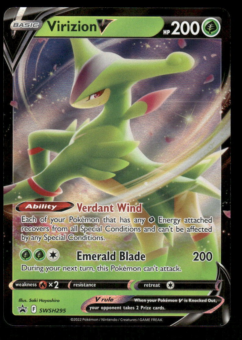 Pokemon Cards Virizion V SWSH295 SWSH Black Star Promo NM0