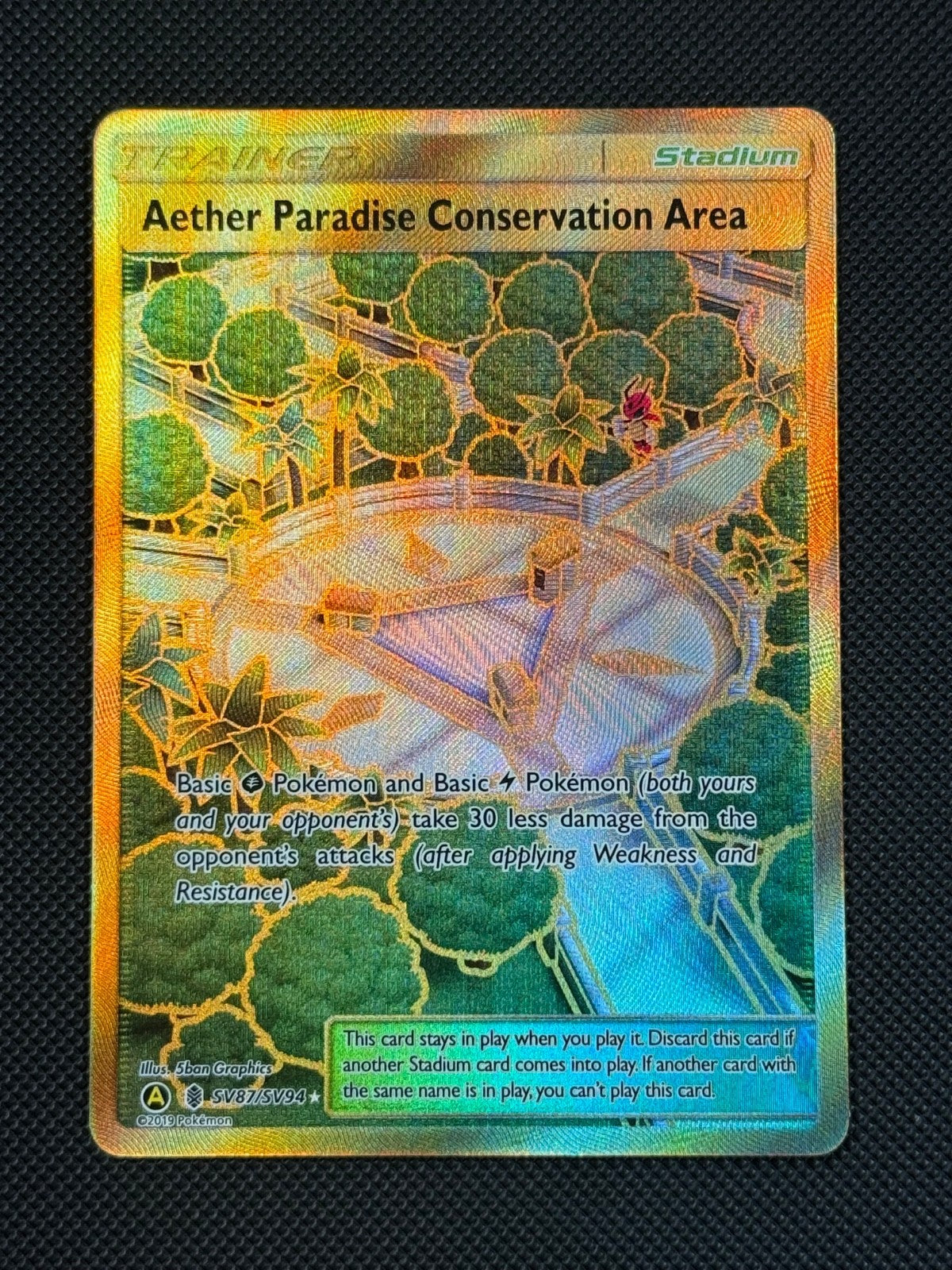 Aether Paradise Conversation Area SV87/SV94 FULL ART Pokémon Card Hidden Fates 20