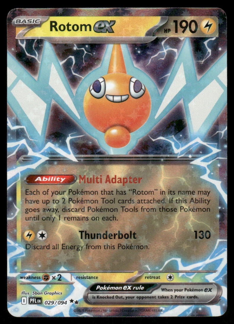 Pokemon Cards Rotom ex 029/094 Phantasmal Flames Double Rare NM0