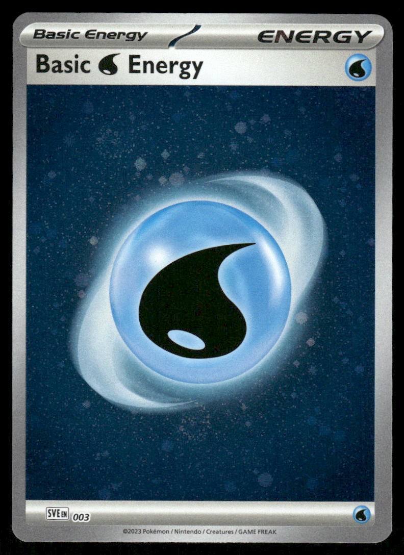 Pokemon Cards Basic Water Energy 003 Scarlet & Violet Energies HOLO Common NM0