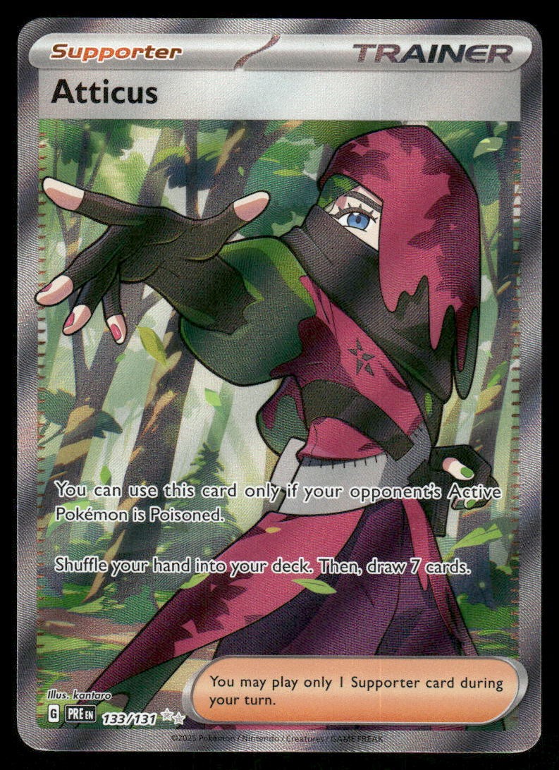 Pokemon Cards Atticus 133/131 Prismatic Evolutions Ultra Rare Full Art NM0