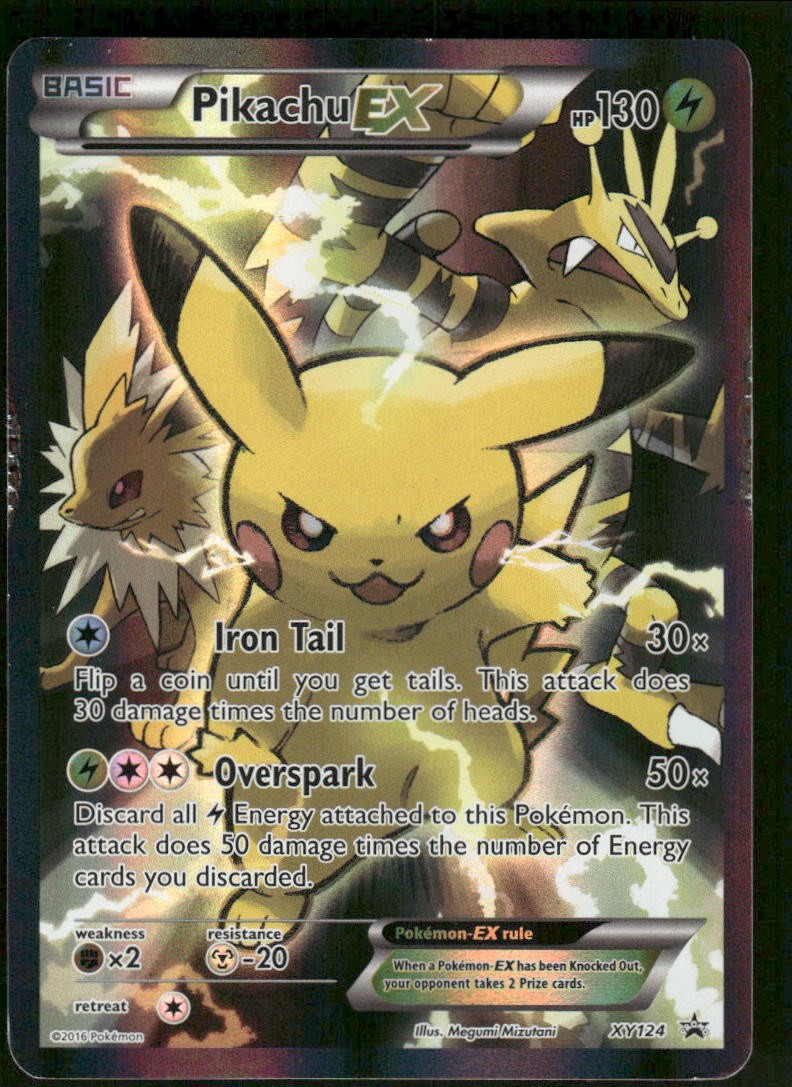 Pokemon Cards Pikachu EX XY124 XY Black Star Promos Promo MP0
