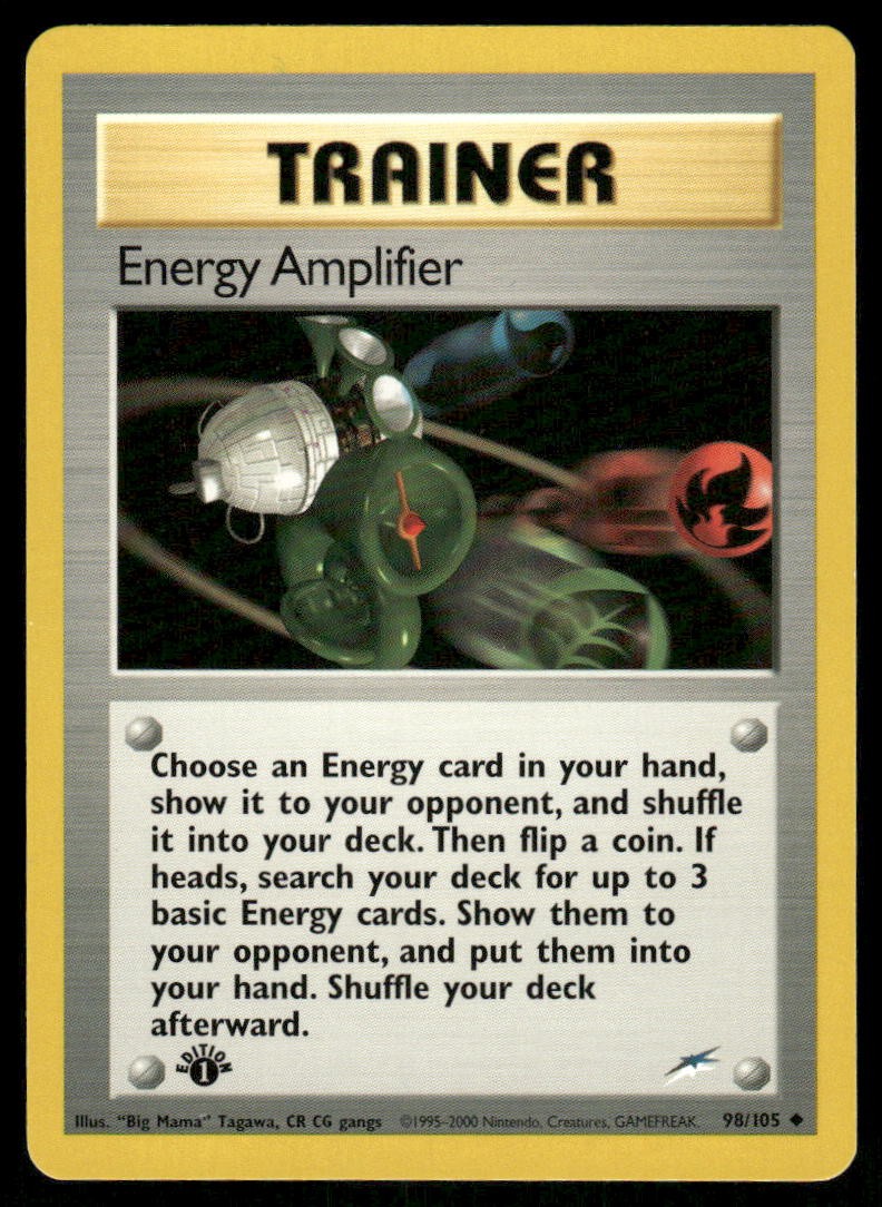 Pokemon Cards Energy Amplifier 98/105 1ST EDITION Neo Destiny WOTC Uncommon NM0