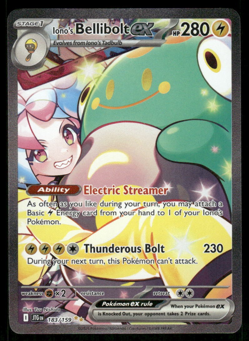 Pokemon Cards Iono's Bellibolt ex 183/159 Journey Together NM0