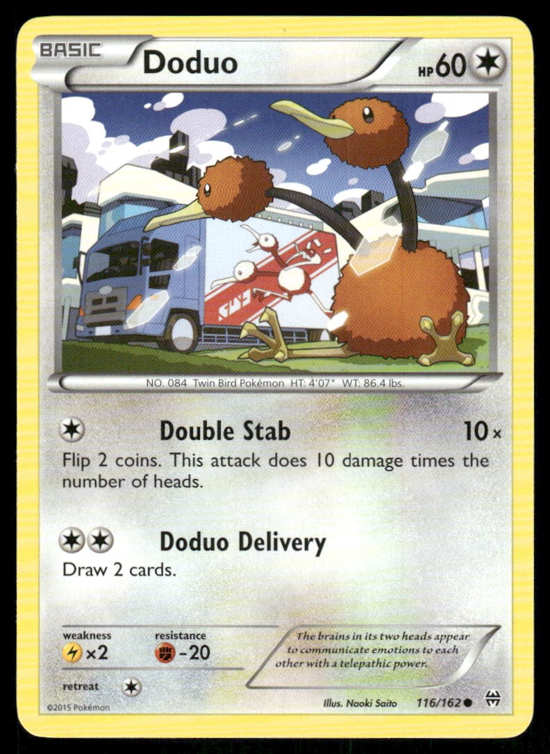 Pokemon Cards Doduo 116/162 BREAKthrough XY Common NM0