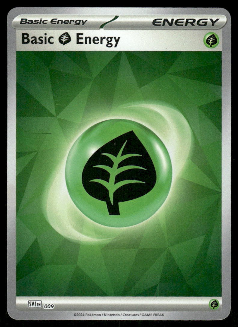 Pokemon Cards Basic Grass Energy 009 Scarlet & Violet HOLO Energies NM *20