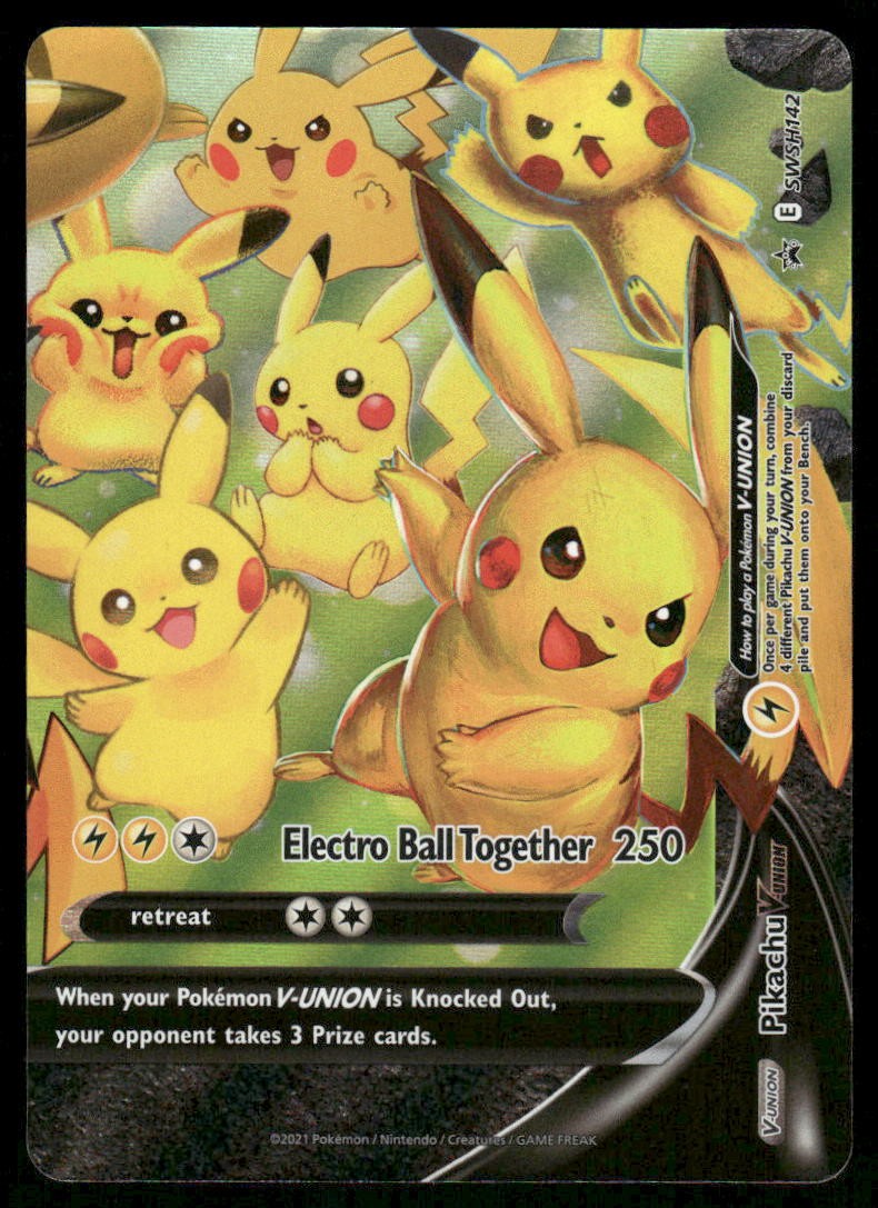 Pokemon Cards Pikachu VUNION SWSH142 SWSH Black Star Promo NM0