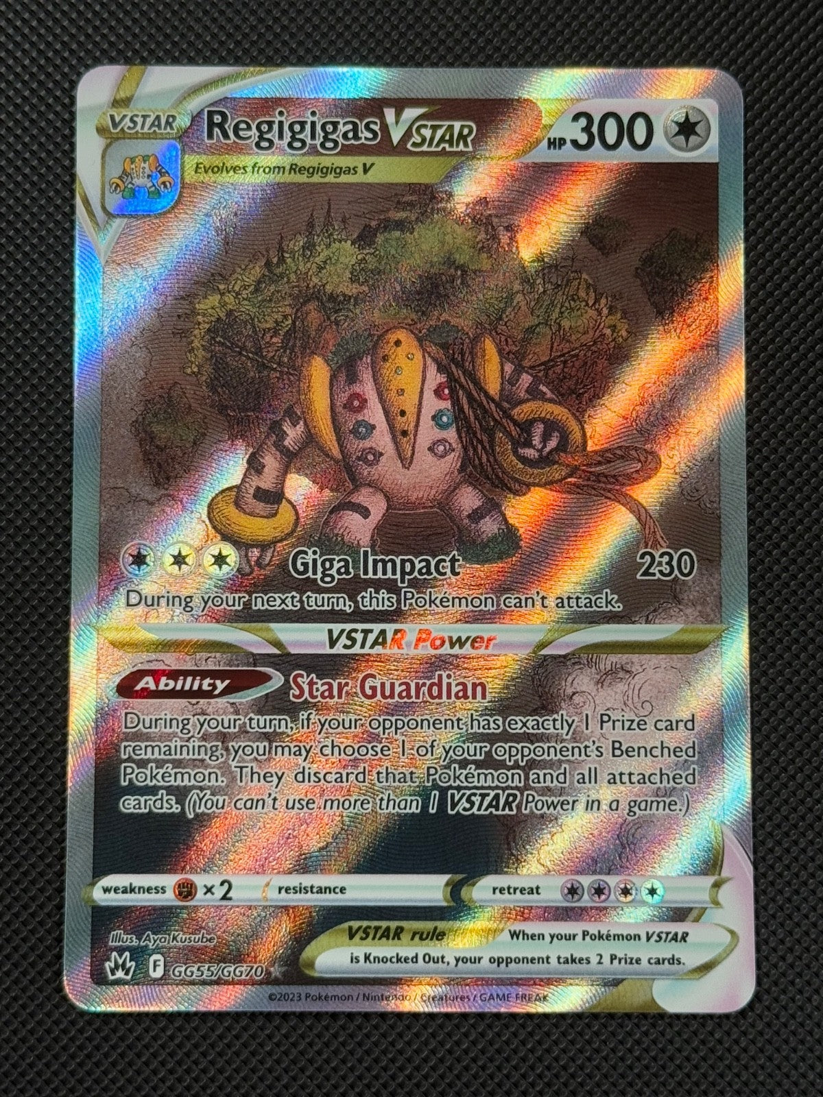 Regigigas VSTAR Gg55/Gg70 Pokémon Card Crown Zenith: Galarian Gallery Holo Rare0