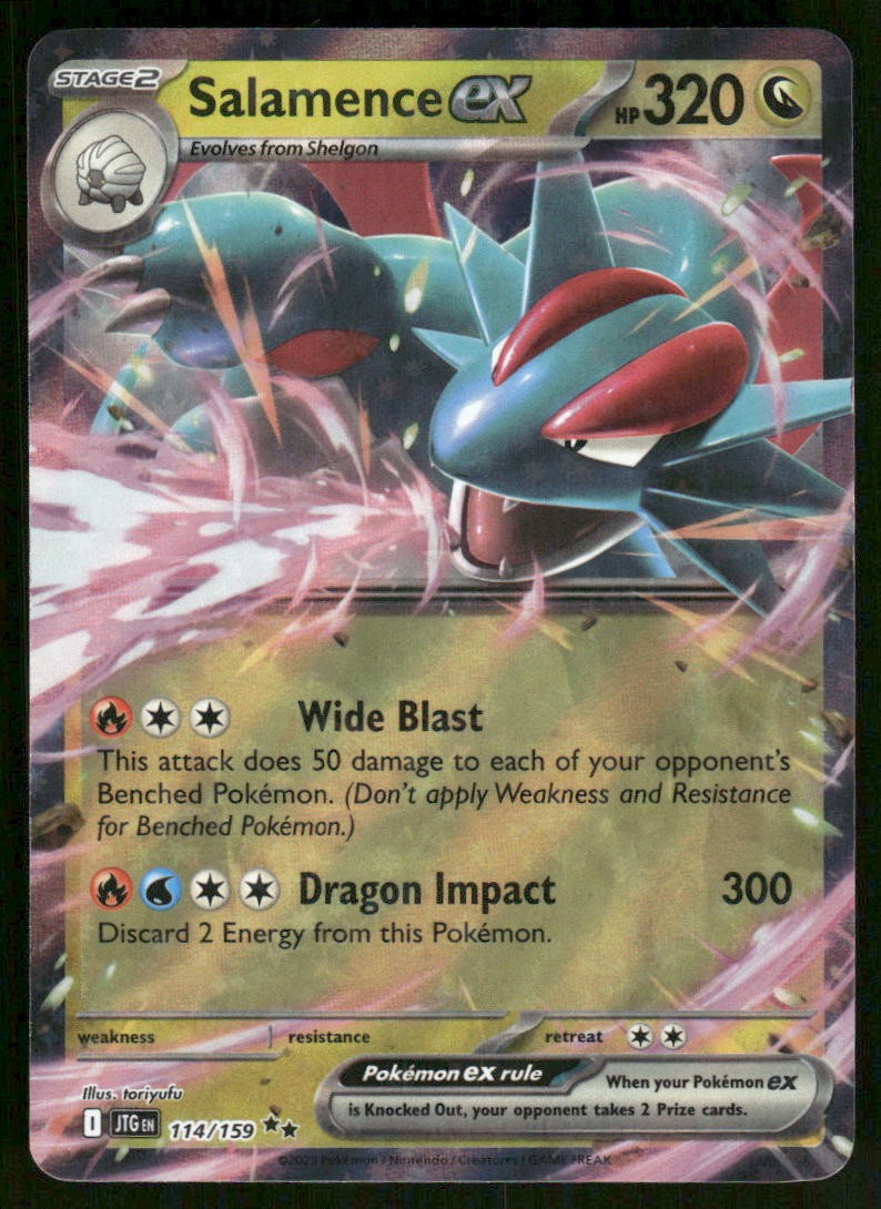 Pokemon Cards Salamence ex 114/159 Journey Together Double Rare NM *20