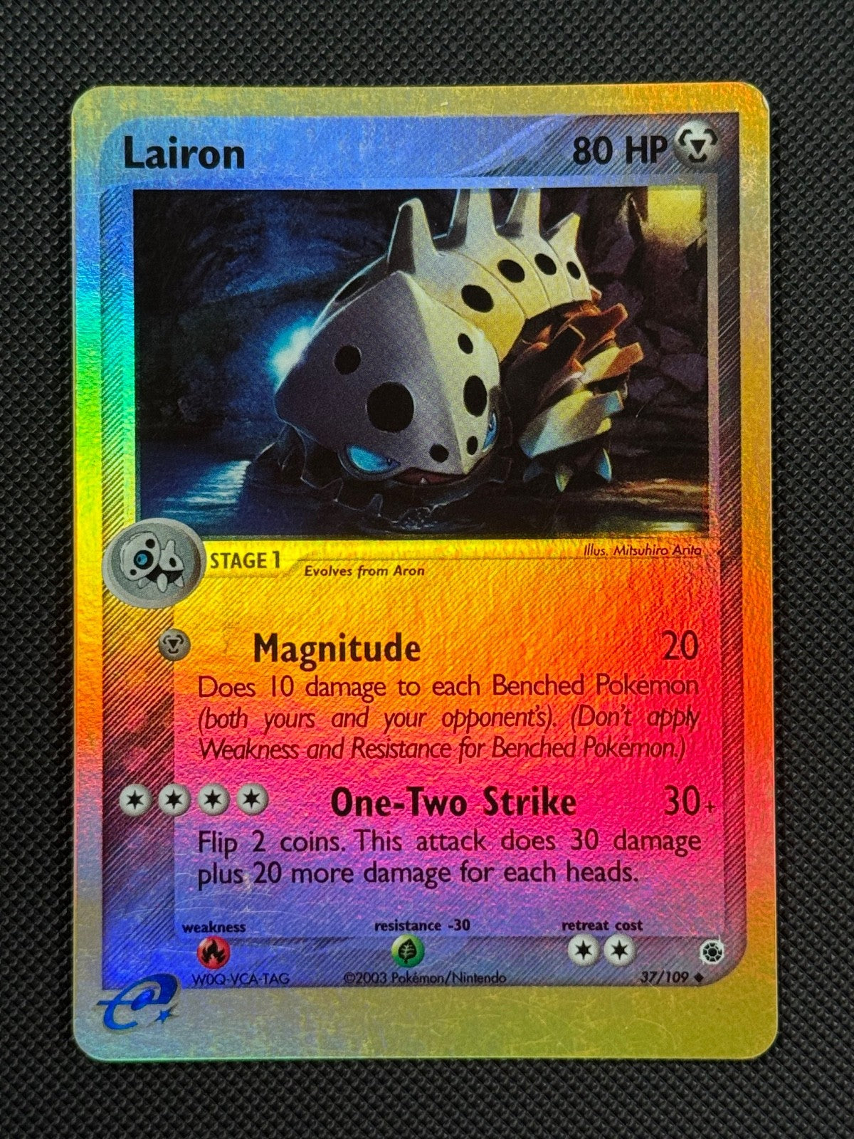 Lairon 37/109 REVERSE HOLO Pokémon Card EX Ruby & Sapphire Uncommon0