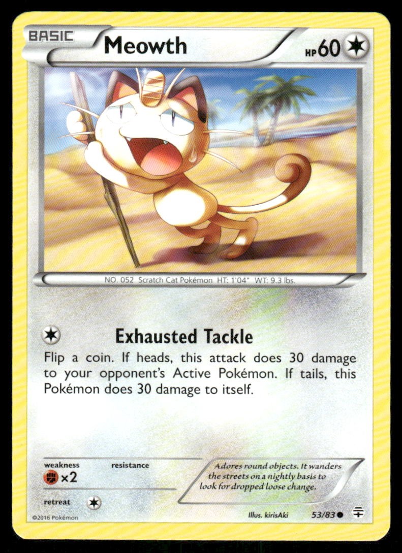 Pokemon Cards Meowth 53/83 Generations Common NM0