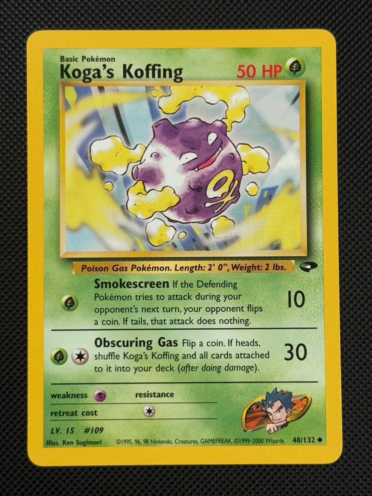 Koga's Koffing 48/132 REGULAR Pokémon Card WOTC Gym Challenge Uncommon0