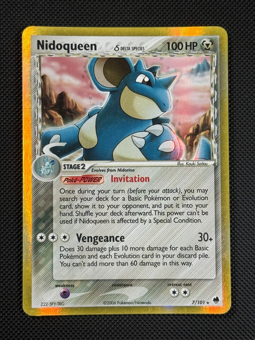 Nidoqueen 7/101 HOLO Pokémon Card EX Dragon Frontiers Holo Rare0