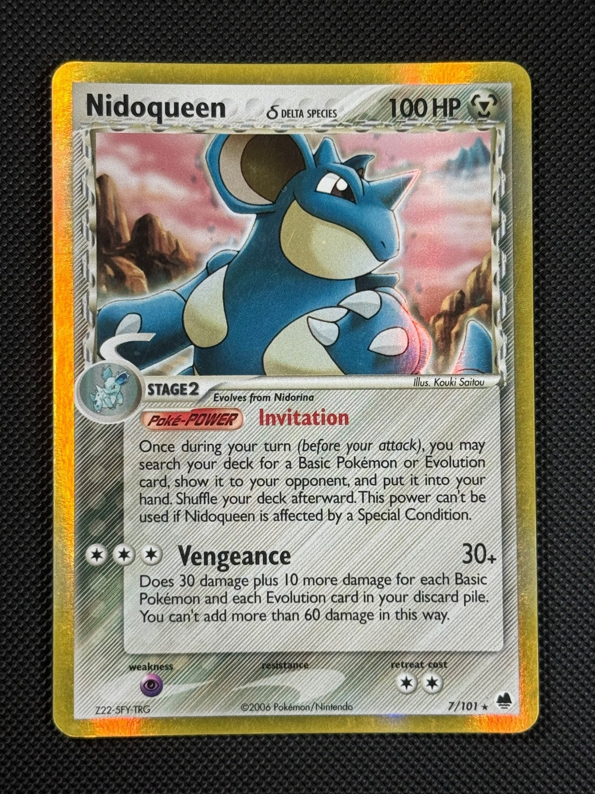 Nidoqueen 7/101 HOLO Pokémon Card EX Dragon Frontiers Holo Rare0