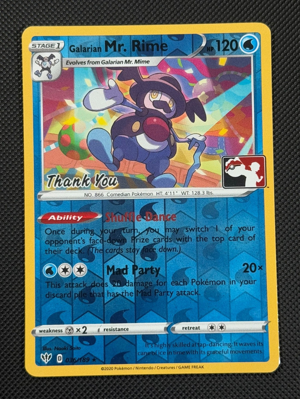 Galarian Mr. Rime 036/189 Exclusive Thank You Promo Stamped Reverse Holo0