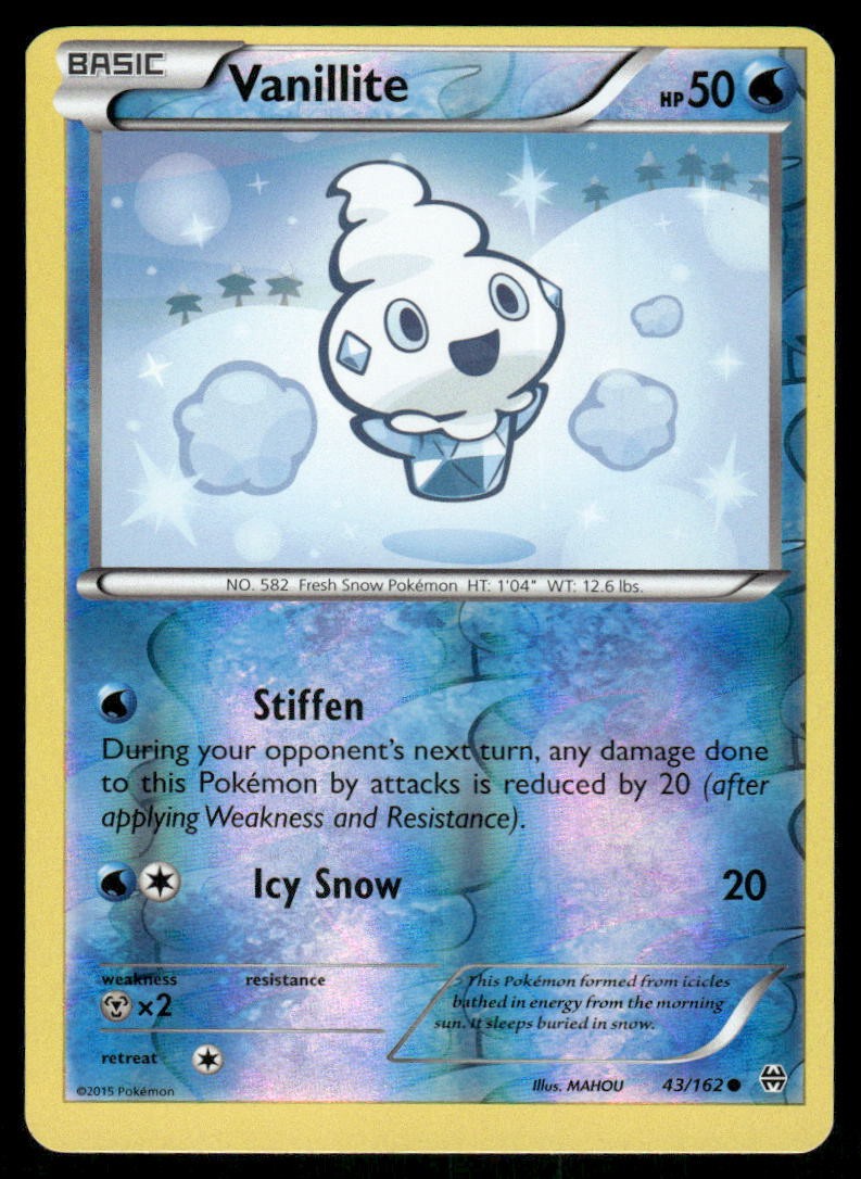 Pokemon Cards Vanillite 43/162 Reverse Holo BREAKthrough XY NM0