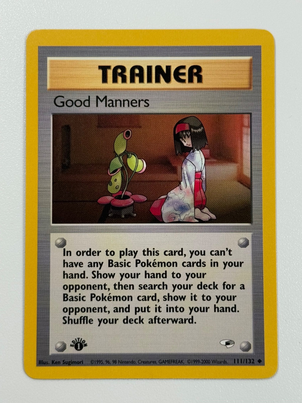 Pokémon Cards Good Manners 111/132 1ST EDITION Gym Heroes WOTC Uncommon0