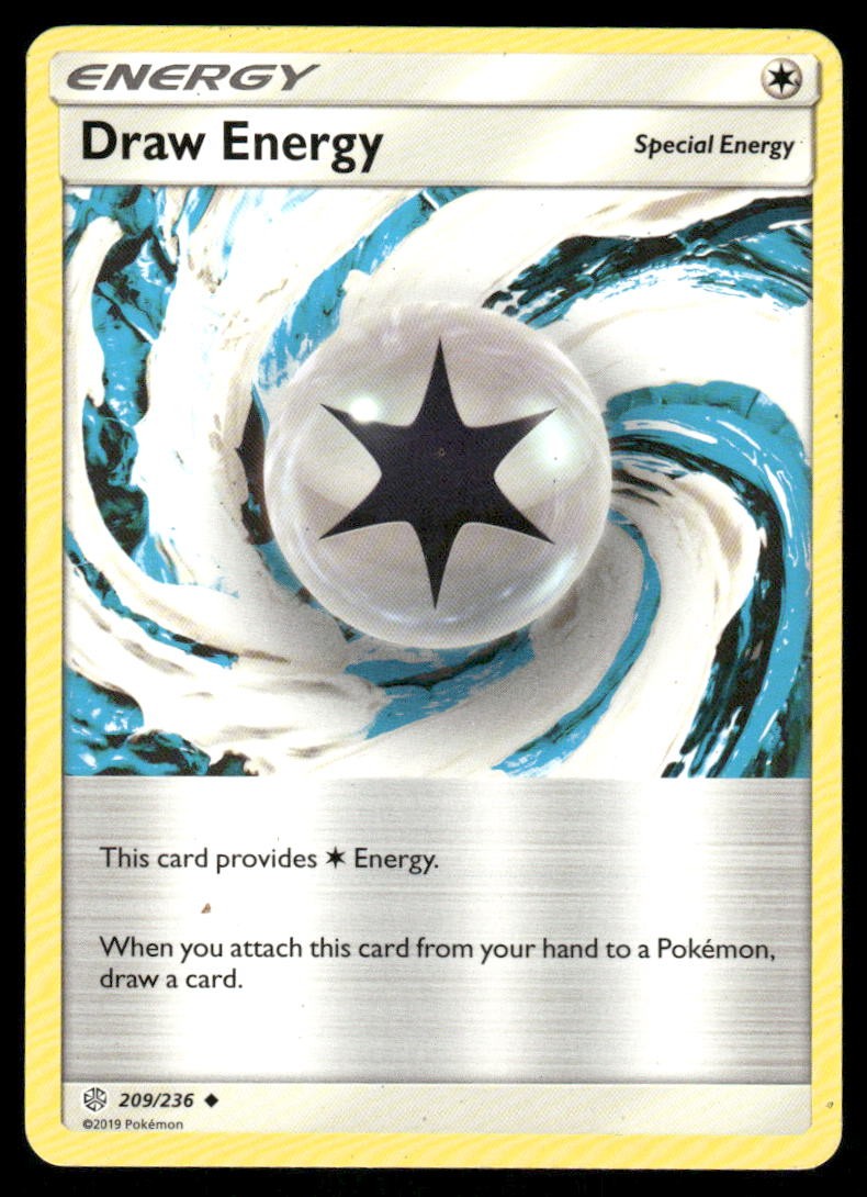 Pokemon Cards Draw Energy 209/236 Cosmic Eclipse Uncommon MP0
