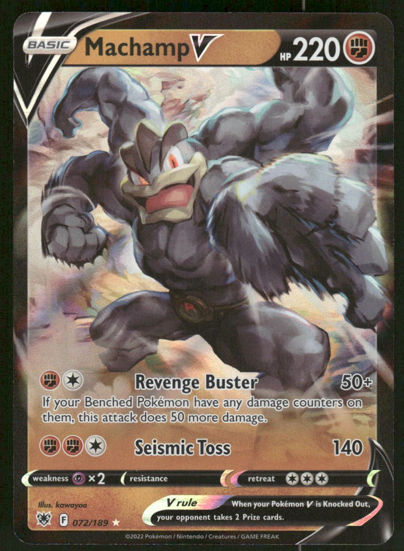 Pokemon Cards Machamp V 072/189 Astral Radiance Holo Rare V NM0