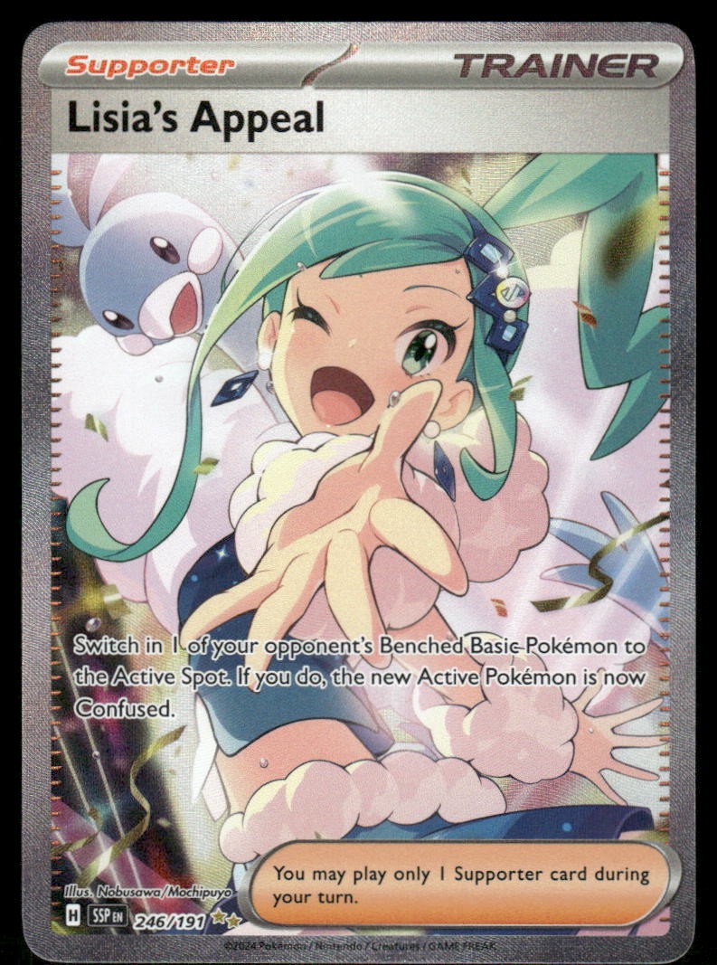 Pokemon Cards Lisia's Appeal 246/191 Surging Sparks Special Illustration Rare NM0