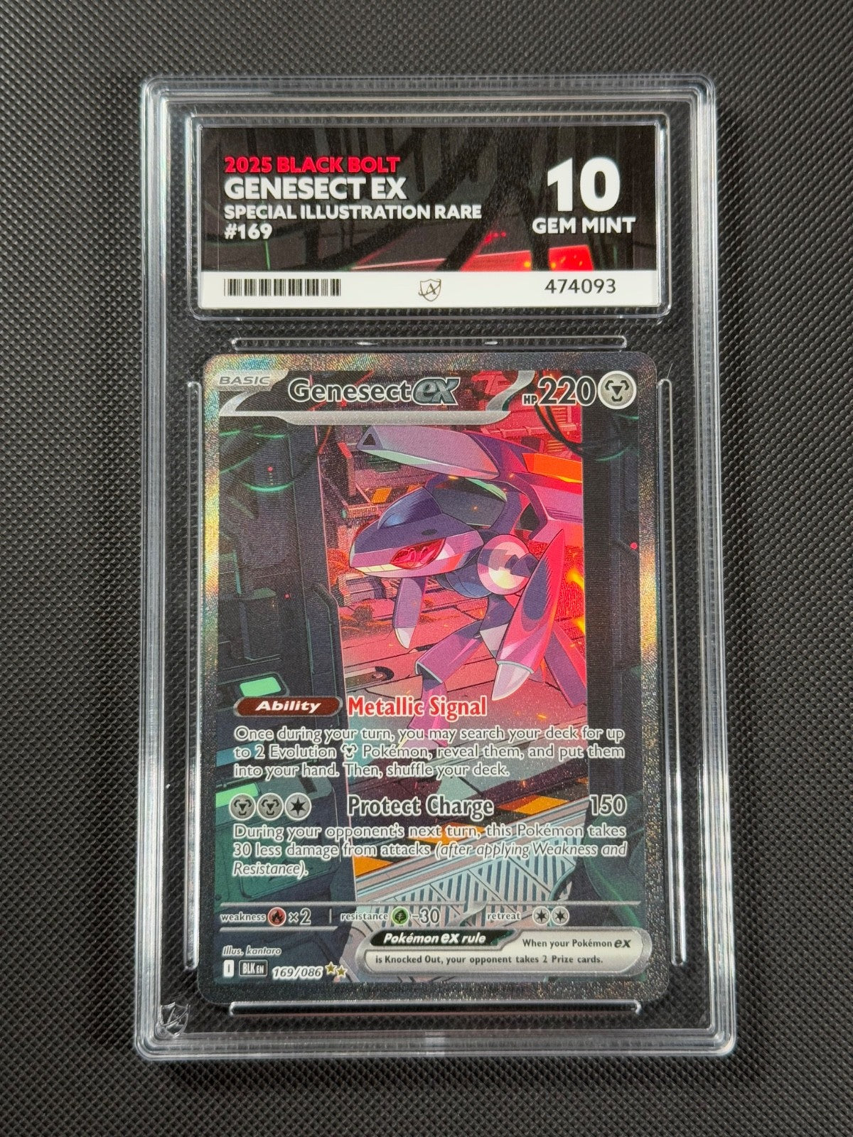 ACE 10 Genesect 169/086 SIR Pokémon Card S&V Black Bolt GEM MINT0