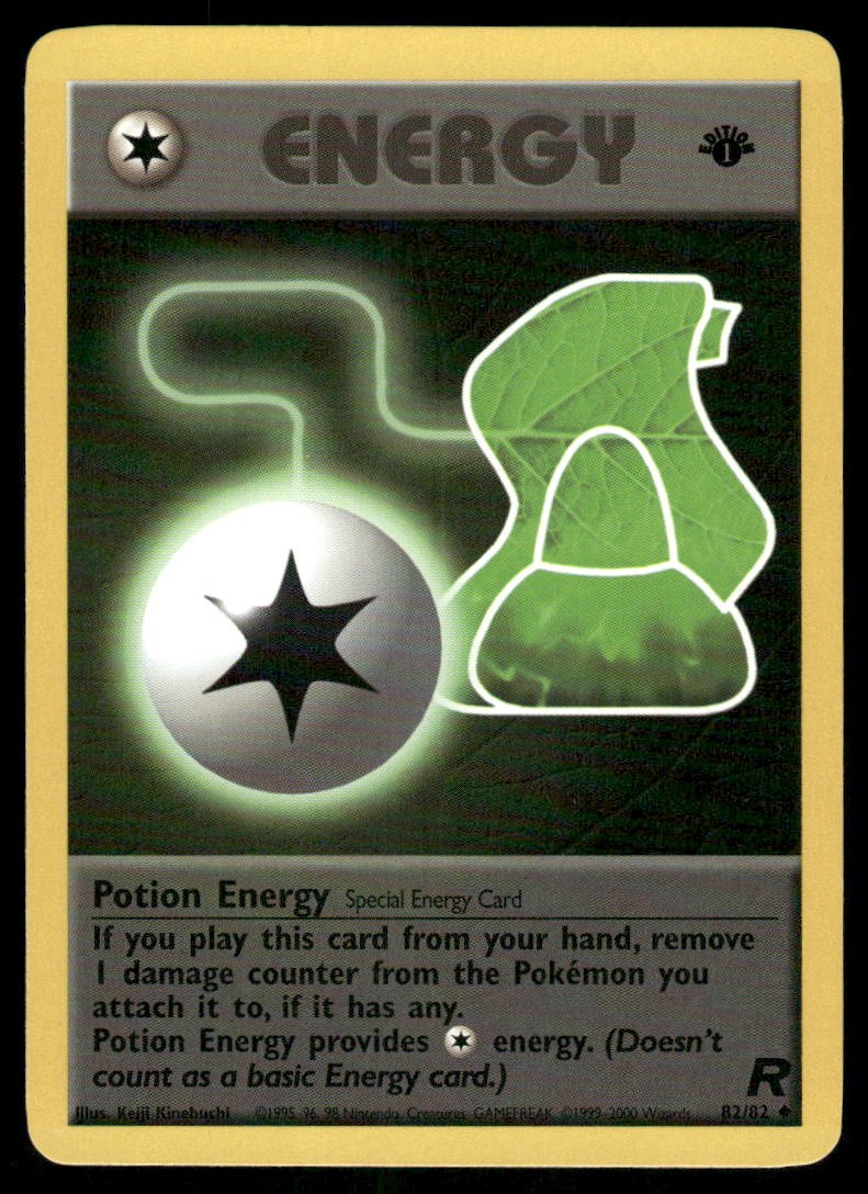 Pokemon Cards Potion Energy 82/82 1ST EDITION Team Rocket WOTC Uncommon NM0