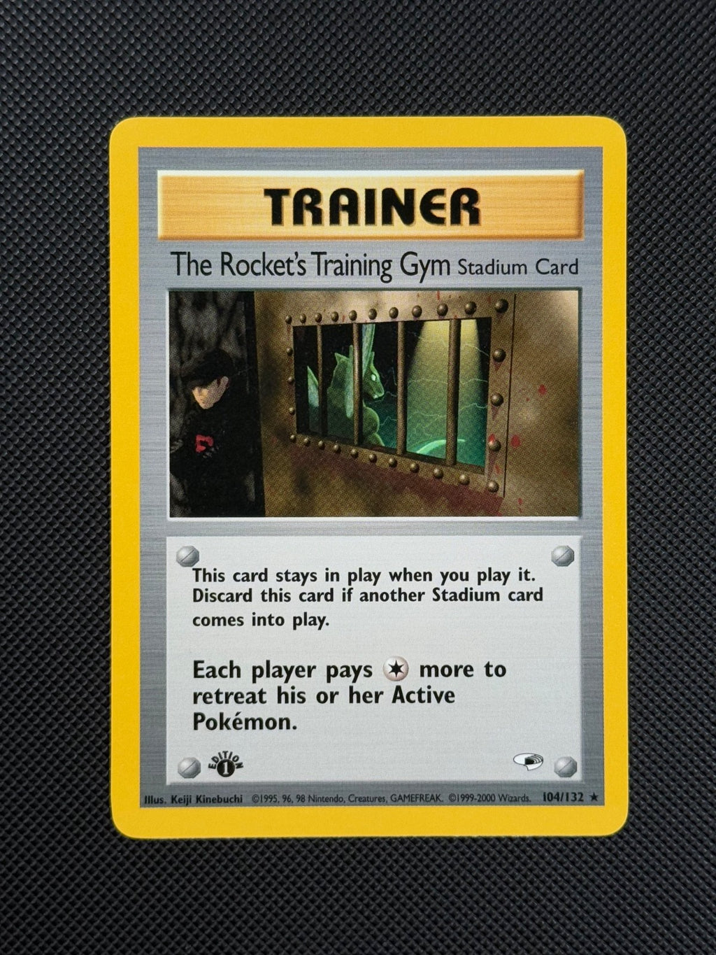 Pokémon Cards The Rocket's Training Gym 104/132 1ST EDITION Gym Heroes WOTC Rare1