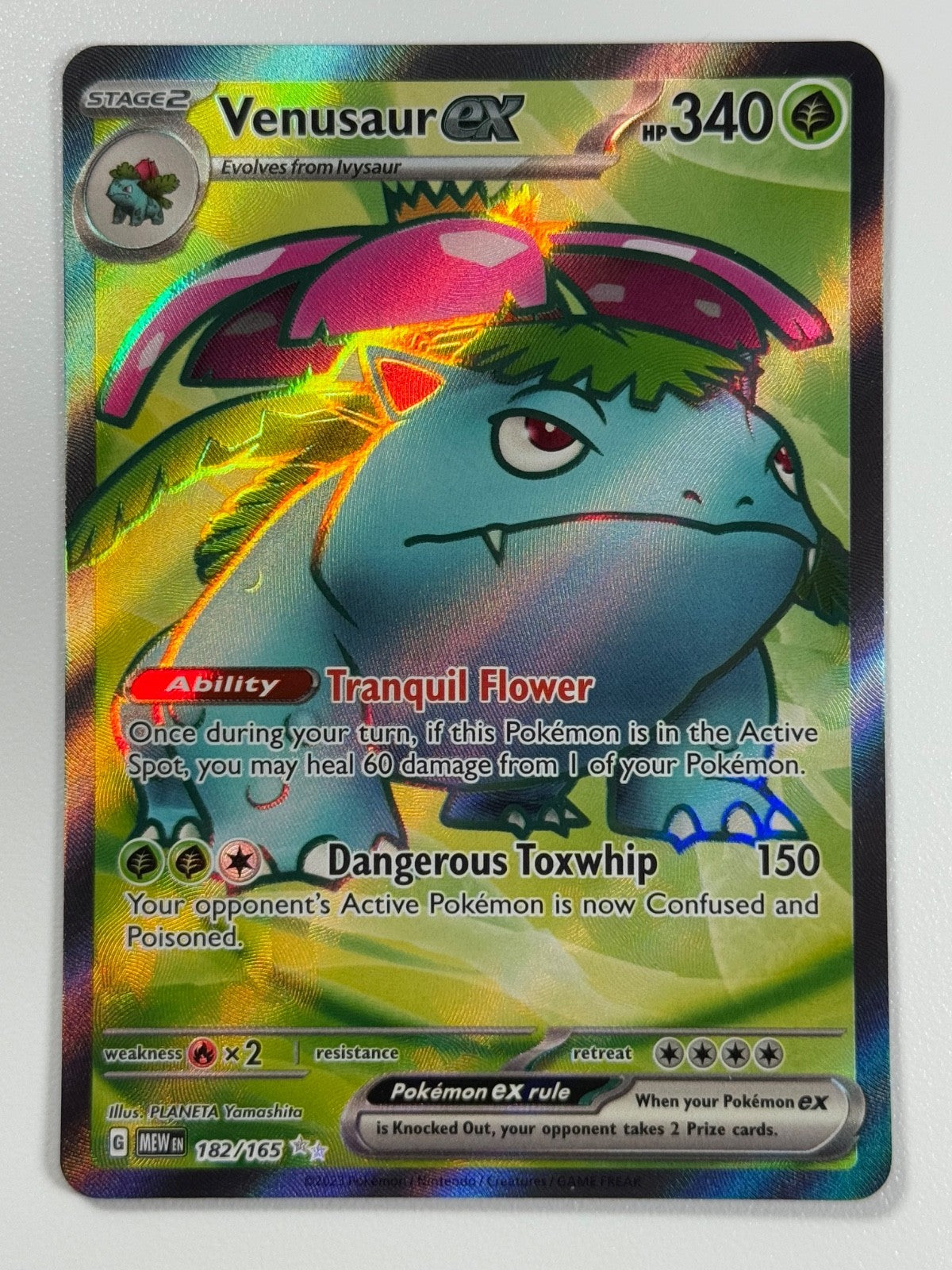 Pokémon Cards Venusaur ex 182/165 Pokemon 151 Scarlet & Violet FA Holo Rare0