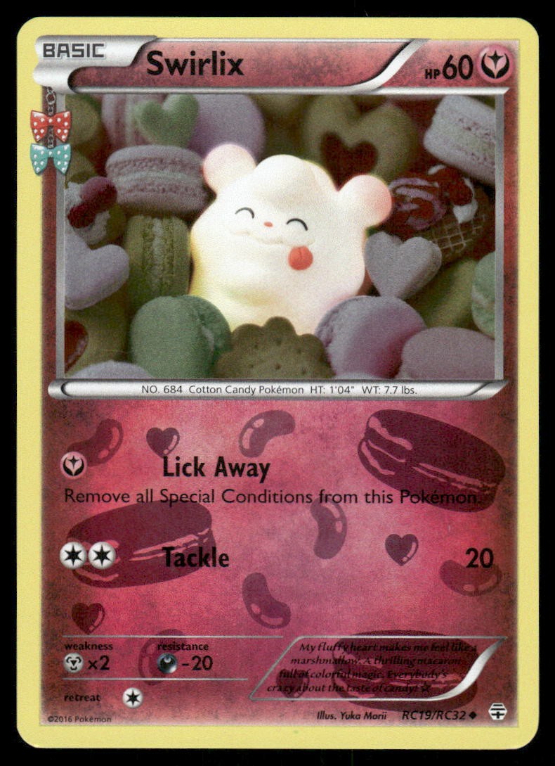 Pokemon Cards Swirlix RC19/RC32 Reverse Holo Generations Uncommon NM0
