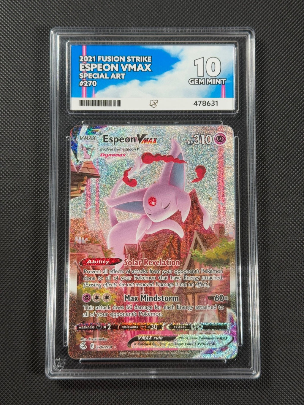ACE 10 Espeon VMAX 270/264 SPECIAL ART Pokémon Card SWSH Fusion Strike GEM MINT0